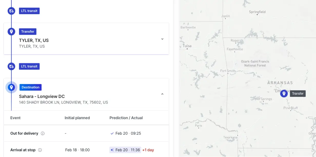 零担运输可视化